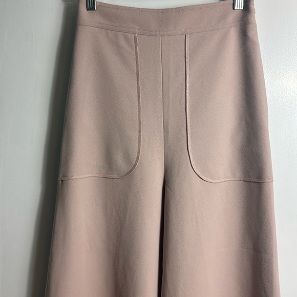 See By Chloe Wide Leg Pale Pink Seam Detail Culotte Pants Size 36 Quiet Luxury - Picture 3 of 13